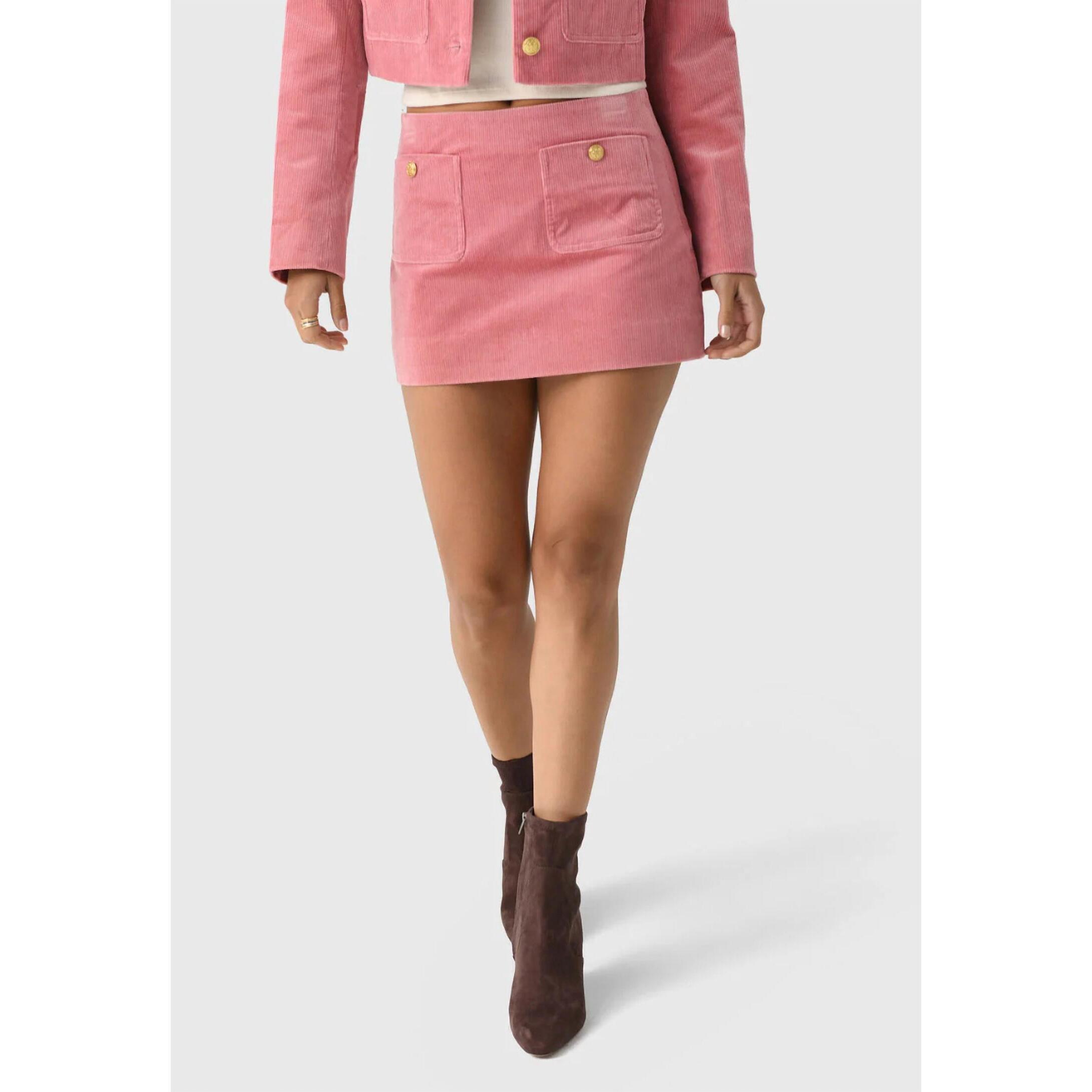 New Loveshackfancy Kida Skirt In Rose